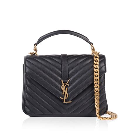 ysl black or gold hardware|YSL medium college logo.